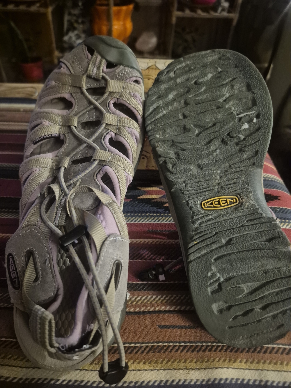 KEEN Women's Convertible Outdoor Sandals - Gray with Light Purple